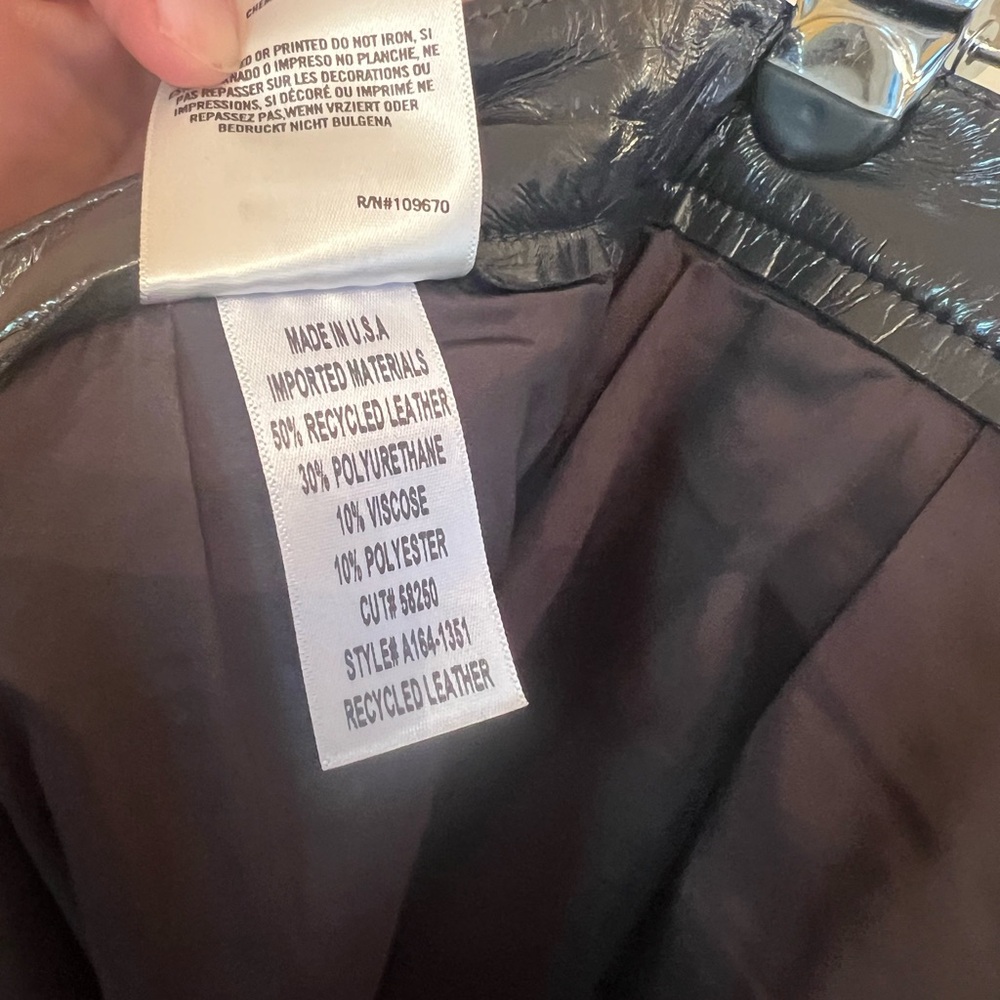 AGOLDE Recycled Leather 90s Pinch Waist High Rise Straight Pants Detox | size 28 - Picture 7 of 10